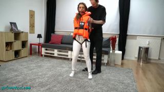 Muscle Senta Is Trying A Life Jacket And Her Handcuffs...