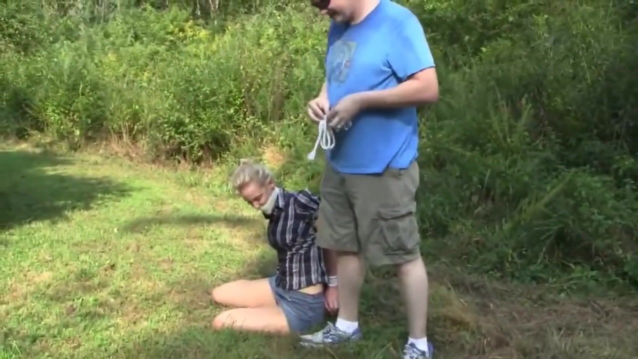 Cocksucker Outdoor Hogtied In Skirt And Blouse Hardcore