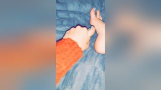 Hooker Blonde Doll Spreading Cream All Over Her Sexy Amateur Teenage Feet And Toes Nipples