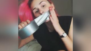 Gay Solo Hair Chick Tape Gags Herself Young Petite Porn