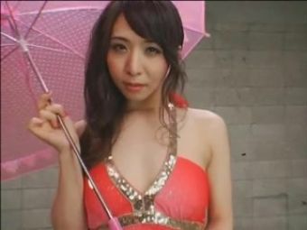 NuVid Yuka Osawa drinks jizz cocktail masturbating with umbrella China