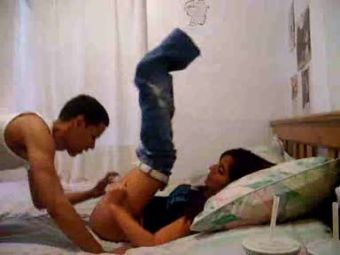 Moms Hot Latina in tight jeans gets owned from behind T Girl