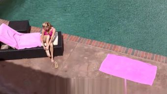 LetItBit Blonde babe Arya Fae by the pool Best Blowjobs