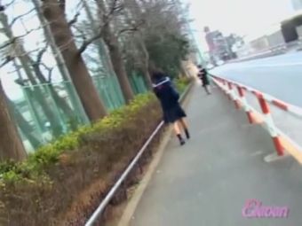 Super Hot Porn Petite Japanese sweetie is having sharking moment on the way to school MyXTeen