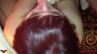 Ball Licking Girlfriend not quite cums engulfing his...