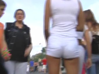 Doll Girl in white skirt walks with her lucky boyfriend Amateur Sex