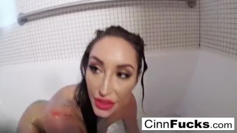 Pornoxo Glitters Up Her Shower And Bathtub With Christiana Cinn FamousBoard