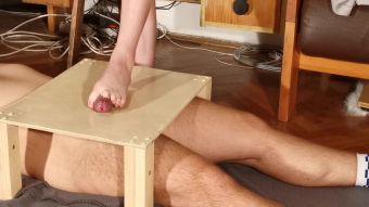 Gay Longhair Super Sexy Cock Stomping & Footjob With Huge...