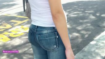 Brother Sister Slightly chubby bum in jeans caught on hidden camera Sesso
