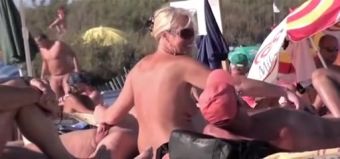 JuliaMovies French Naturist Woman Strokes Cocks Of Two Men On Nudist Beach C.urvy