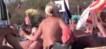 Best French Naturist Woman Strokes Cocks Of Two Men On Nudist Beach QuebecCoquin